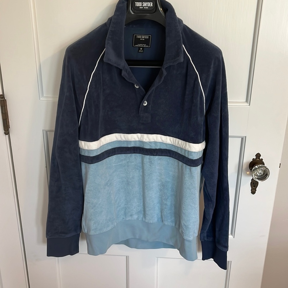 Todd Snyder retro style terry cloth sweatshirt